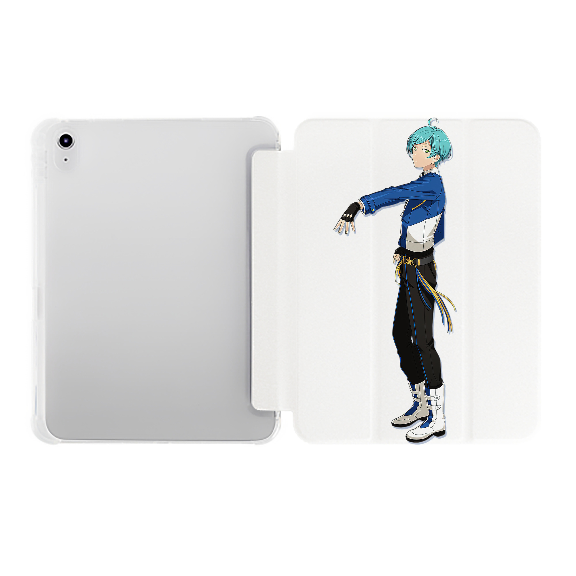 （画像用） あんさんぶるスターズ! Ensemble Stars IPad ケース ペン収納付き 三つ折りスタンド PUレザー×シリコン 対応機種9.5/10.5/10.9インチ